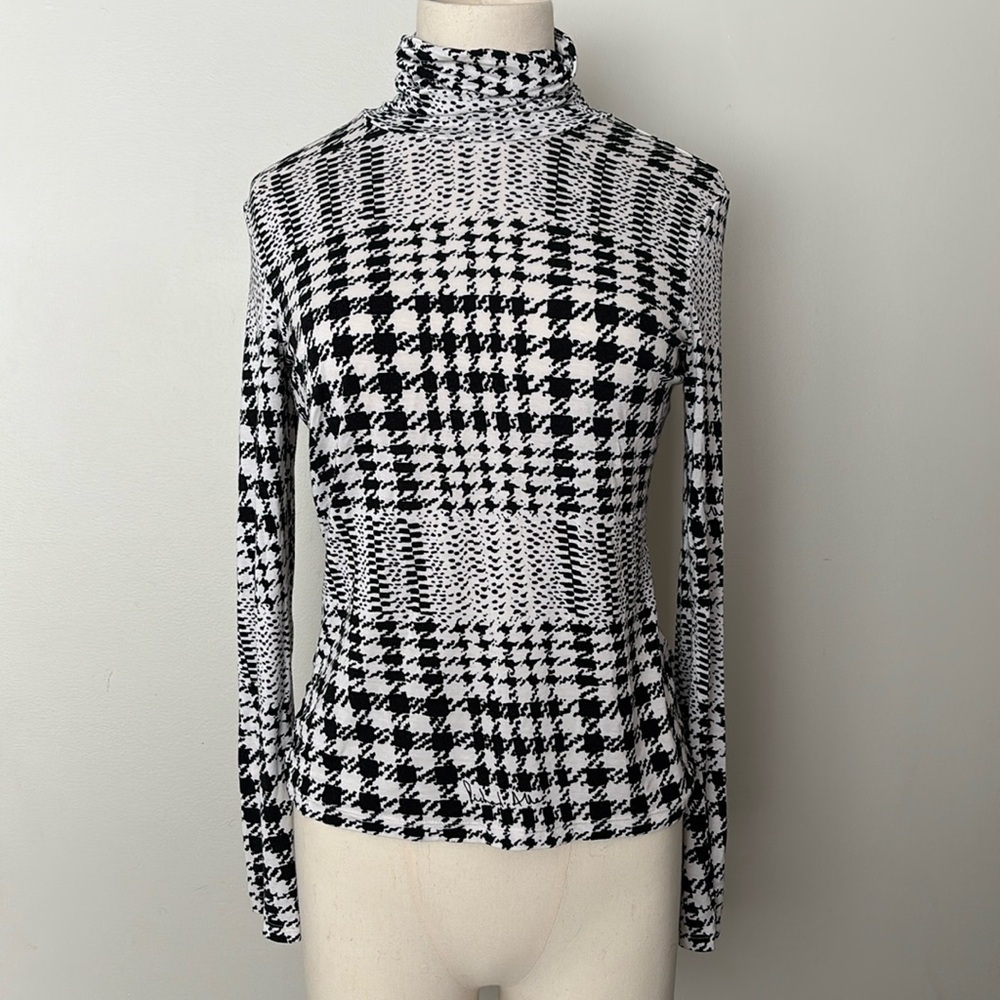 H&M x Richard Allen Modal Turtleneck Geometric S